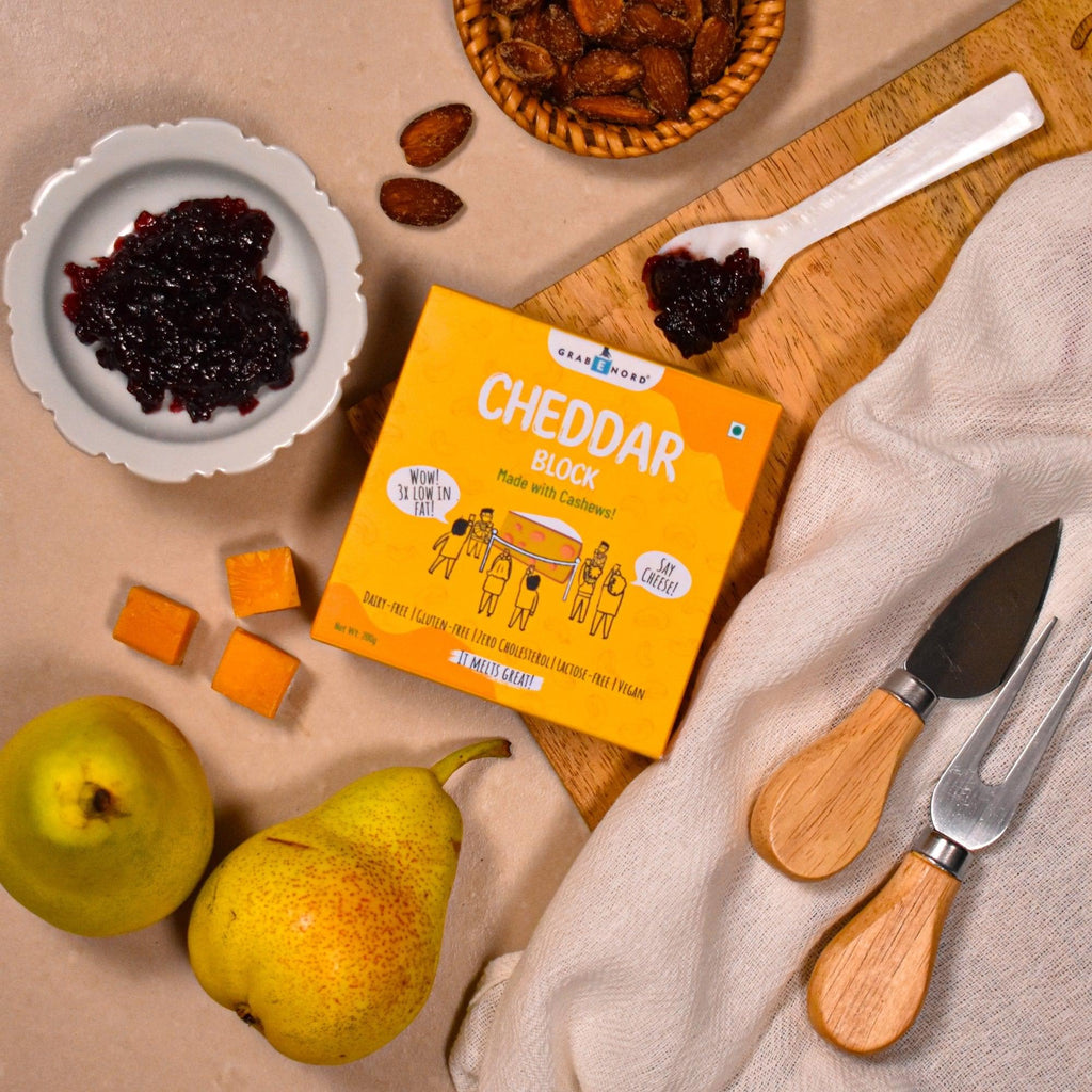 Cheddar Block (Dairy, Cholesterol & Lactose Free, Vegan, Cashew Based)