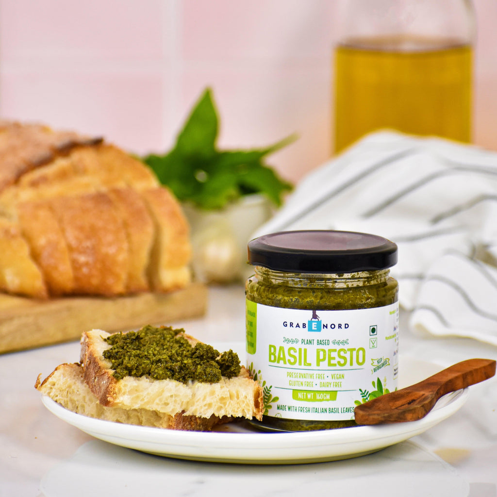Basil Pesto (Preservative, Dairy, Cholesterol & Lactose Free, Vegan)