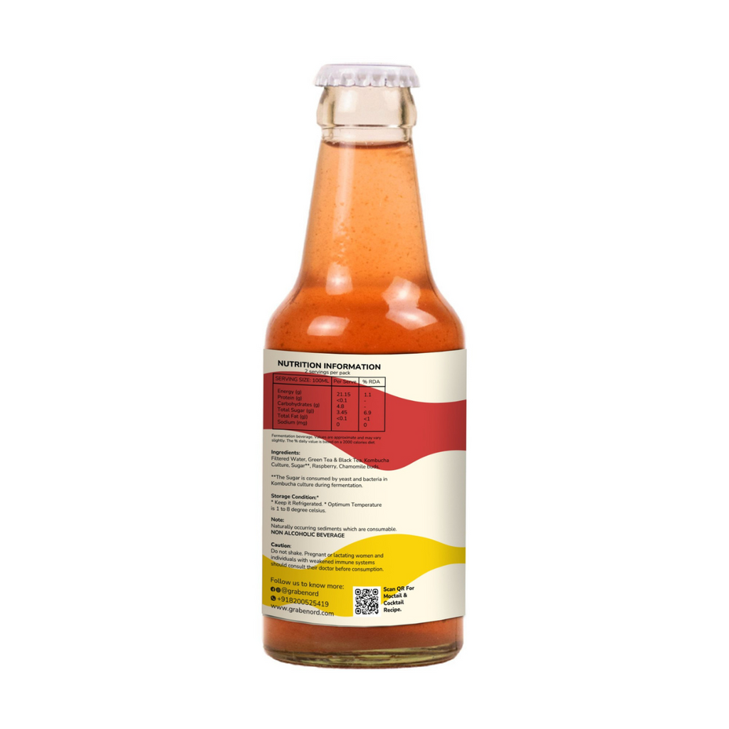 Raspberry Chamomile Kombucha – 200ml