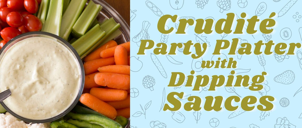 Crudité Party Platter with Dipping Sauces