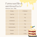 Parmesan Block (Dairy, Cholesterol & Lactose Free, Vegan, Cashew Based)
