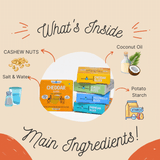 Cheddar Slice (Dairy, Cholesterol & Lactose Free, Vegan, Cashew Based)